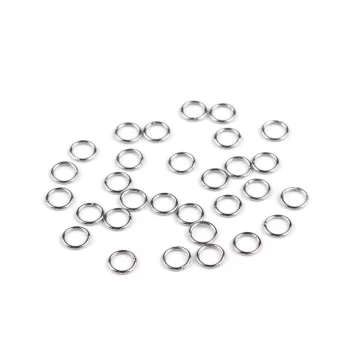   Kapocs karika zárt Ø6; 7; 9; 10 mm rozsdamentes acélból - 2 (7 mm) platina (50 g-os csomagolás)