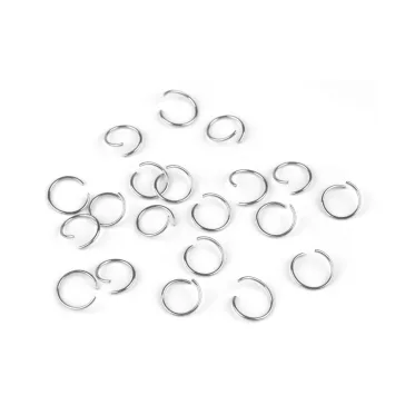   Kapocs karika szétnyitható Ø12 mm rozsdamentes acélból - platina (100 db-os csomagolás)
