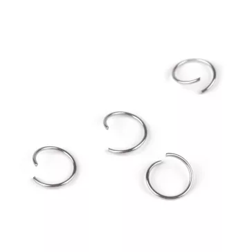   Kapocs karika szétnyitható Ø12 mm rozsdamentes acélból - platina (100 db-os csomagolás)