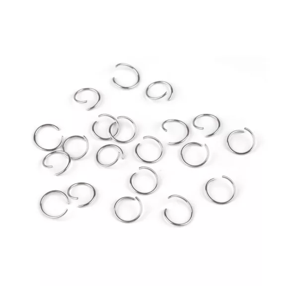 Kapocs karika szétnyitható Ø12 mm rozsdamentes acélból - platina (200 db-os csomagolás) Kapocs karika szétnyitható Ø12 mm rozsdamentes acélból - platina (200 db-os csomagolás)