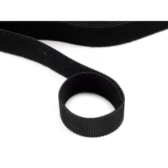 Tépőzár szélessége 15 mm kétoldalas - fekete Tépőzár szélessége 15 mm kétoldalas - fekete