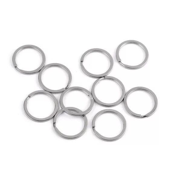 Sebészeti acél kulcstartó Ø25; 28; 32 mm-es lapos - 2 (28 mm) nikkel (50 db-os csomagolás) Sebészeti acél kulcstartó Ø25; 28; 32 mm-es lapos - 2 (28 mm) nikkel (50 db-os csomagolás)