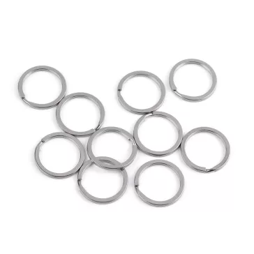   Sebészeti acél kulcstartó Ø25; 28; 32 mm-es lapos - 2 (28 mm) nikkel (200 db-os csomagolás)