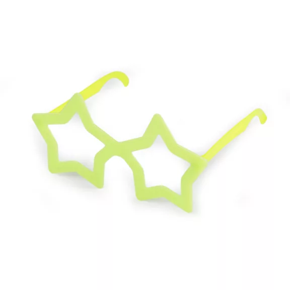 Párty / buli a sötétben világító szemüvegek Neon party kedvencek napsz - 2 neon zöld csillag (6 db-os csomagolás) Párty / buli a sötétben világító szemüvegek Neon party kedvencek napsz - 2 neon zöld csillag (6 db-os csomagolás)