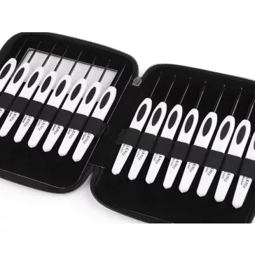 Horog készlet tokban - fekete (2 szett)