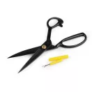 Szabó olló QK 24 cm és varratbontóval - fekete (3 db-os csomagolás)