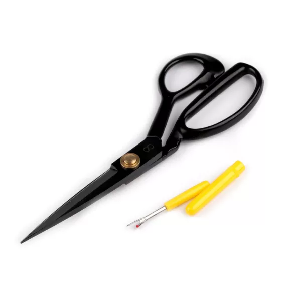 Szabóolló QK hossza 23 cm varratbontóval - fekete (3 db-os csomagolás) Szabóolló QK hossza 23 cm varratbontóval - fekete (3 db-os csomagolás)