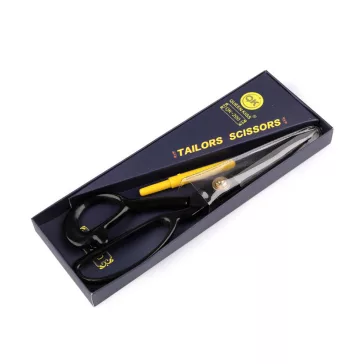   Szabóolló QK hossza 23 cm varratbontóval - fekete (3 db-os csomagolás)