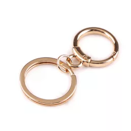 Fém karabiner kulcs karikával