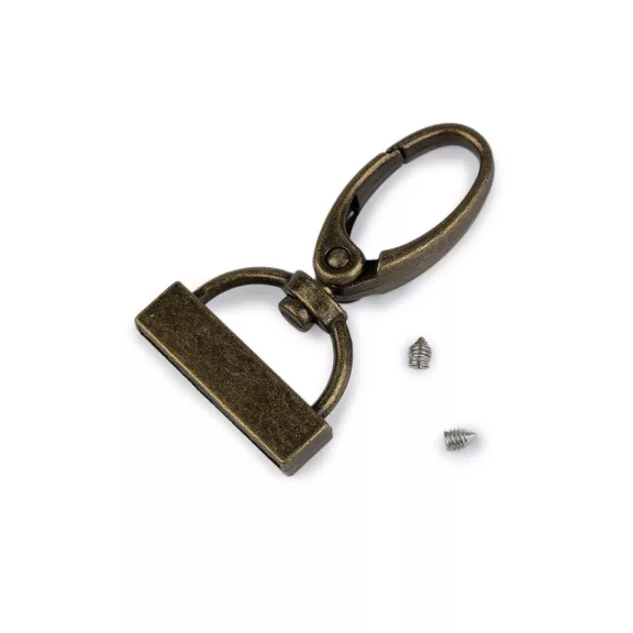 Fém karabiner forgatható heveder végződéssel, bújtató 25 mm - 4 ósárgaréz (1 db-os csomagolás) Fém karabiner forgatható heveder végződéssel, bújtató 25 mm - 4 ósárgaréz (1 db-os csomagolás)
