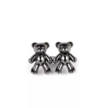   Dekoratív kapocs / varrás nélkül rövidíthető 20x40 mm - 2 nikkel fekete (3 pr)