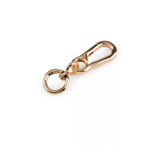 Fém forgatható karabiner kör alakú karabinerrel, 17 mm-es átfűzőnyílással