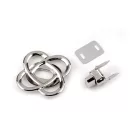 Táskakapocs készlet 49x49 mm - 1 nikkel (5 szett) Táskakapocs készlet 49x49 mm - 1 nikkel (5 szett)