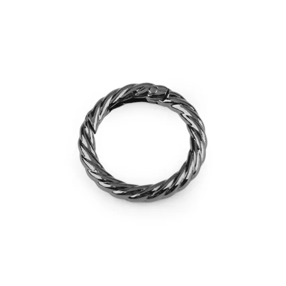 Dísz karabiner karika Ø25 mm - 2 nikkel fekete (1 db-os csomagolás) Dísz karabiner karika Ø25 mm - 2 nikkel fekete (1 db-os csomagolás)