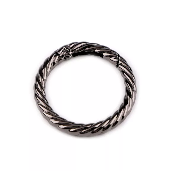 Dísz karabiner karika Ø32 mm - 3 nikkel fekete (10 db-os csomagolás) Dísz karabiner karika Ø32 mm - 3 nikkel fekete (10 db-os csomagolás)