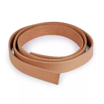   Bőr táskafül / válltáska pánt 20 mm félkésztermék heveder - 1 természetes közepes (3 db-os csomagolás)