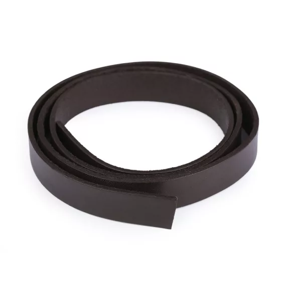 Bőr táskafül / válltáska pánt 20 mm félkésztermék heveder - 2 barnás dunkel (1 db-os csomagolás) Bőr táskafül / válltáska pánt 20 mm félkésztermék heveder - 2 barnás dunkel (1 db-os csomagolás)