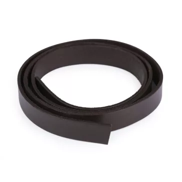   Bőr táskafül / válltáska pánt 20 mm félkésztermék heveder - 2 barnás dunkel (3 db-os csomagolás)