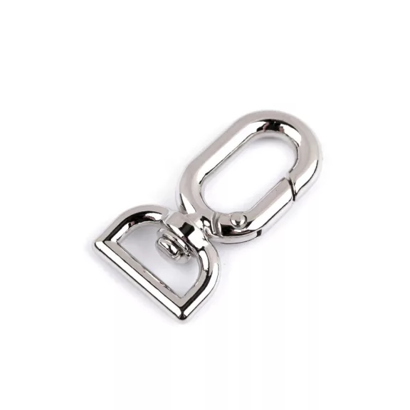 Fém forgó karabiner 13 mm - 1 nikkel (1 db-os csomagolás) Fém forgó karabiner 13 mm - 1 nikkel (1 db-os csomagolás)