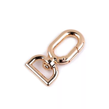   Fém forgó karabiner 13 mm - 2 rózsaarany (50 db-os csomagolás)