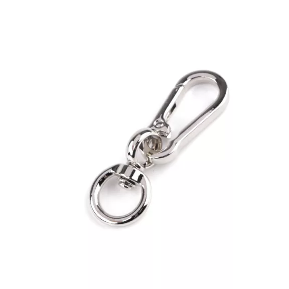 Fém forgó karabiner 13 mm - 1 nikkel (1 db-os csomagolás) Fém forgó karabiner 13 mm - 1 nikkel (1 db-os csomagolás)