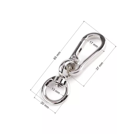 Fém forgó karabiner 13 mm