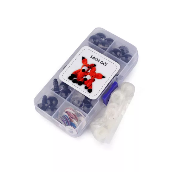 Csillámos biztonsági szemkészlet Ø14; 16 mm - 2 (16 mm) fekete (1 szett) Csillámos biztonsági szemkészlet Ø14; 16 mm - 2 (16 mm) fekete (1 szett)