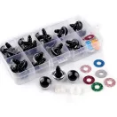 Csillámos biztonsági szemkészlet Ø14; 16 mm - 2 (16 mm) fekete (1 szett) Csillámos biztonsági szemkészlet Ø14; 16 mm - 2 (16 mm) fekete (1 szett)