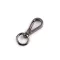 Fém forgó karabiner 9 mm-es lyuk - 2 nikkel fekete (1 db-os csomagolás)