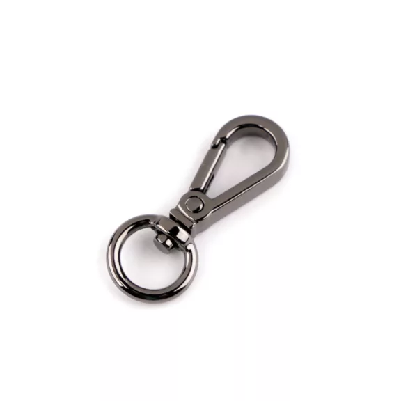 Fém forgó karabiner 9 mm-es lyuk - 2 nikkel fekete (10 db-os csomagolás) Fém forgó karabiner 9 mm-es lyuk - 2 nikkel fekete (10 db-os csomagolás)