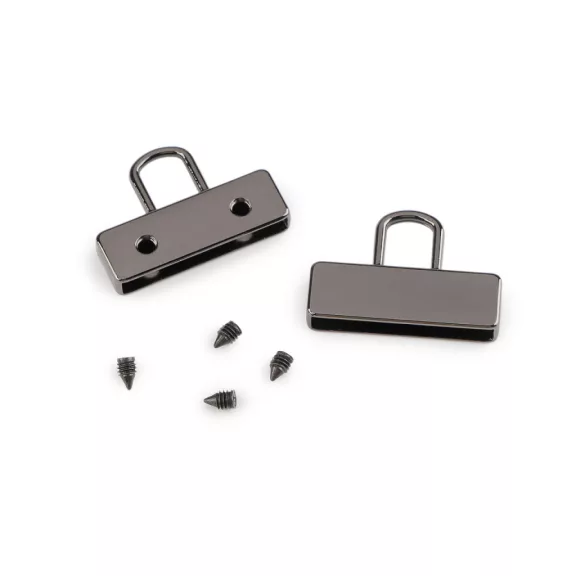 Fém heveder végzár széles 25 mm - 2 nikkel fekete (2 db-os csomagolás) Fém heveder végzár széles 25 mm - 2 nikkel fekete (2 db-os csomagolás)