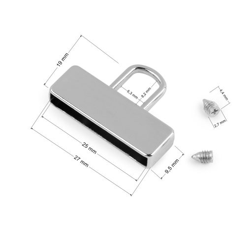 Fém heveder végzár széles 25 mm