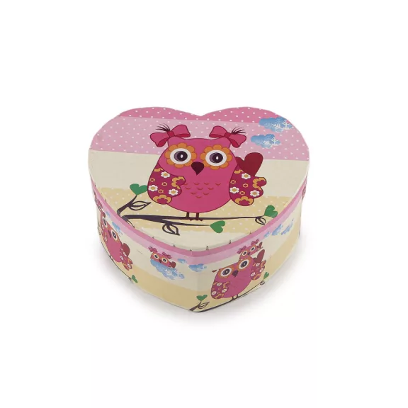Ajándék doboz szív,bagoly 11,5x10 cm - 2 középrózsaszín ecrü
650253 650303 650324 (1 db-os csomagolás) Ajándék doboz szív,bagoly 11,5x10 cm - 2 középrózsaszín ecrü
650253 650303 650324 (1 db-os csomagolás)