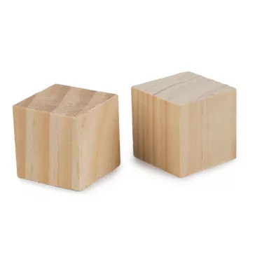   Natúr fa kocka festhető 3x3 cm - természeti (50 db-os csomagolás)