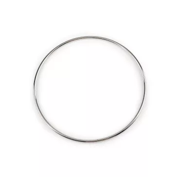   Fém táskafül karika Ø18,7 cm - nikkel (12 db-os csomagolás)