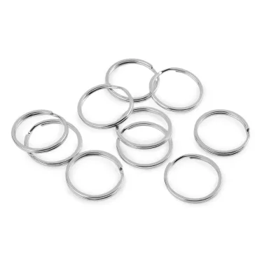 Lapos kulcskarika Ø25 mm - nikkel (300 db-os csomagolás)