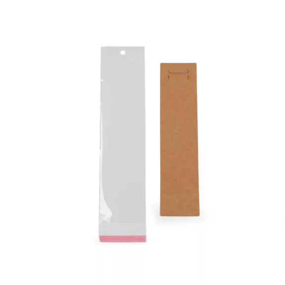Ékszer bemutató kártya BOPP tasakkal 5x22 cm - 1 természetes barna (400 szett) Ékszer bemutató kártya BOPP tasakkal 5x22 cm - 1 természetes barna (400 szett)