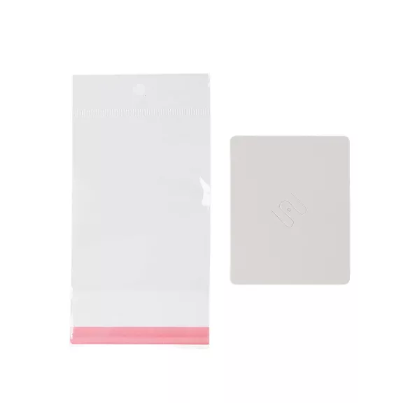 Ékszer bemutató kártya BOPP tasakkal 6x7,5 cm - 2 fehér (20 szett) Ékszer bemutató kártya BOPP tasakkal 6x7,5 cm - 2 fehér (20 szett)