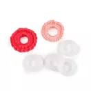 Szilikon karikák táskák, kézitáskák horgolásához Ø15 mm - átlátszó (600 db-os csomagolás)