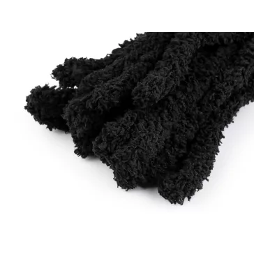   Jumbo mikroplüss drótok / állatkák készítéséhez Ø20 mm hossz 100 cm - 14 fekete (5 db-os csomagolás)
