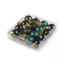 Karácsonyi gömb szett Ø30 mm - 5 zöld sötét (1 doboz) Karácsonyi gömb szett Ø30 mm - 5 zöld sötét (1 doboz)
