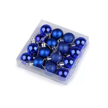 Karácsonyi gömb szett Ø30 mm - 7 királykék (1 box)