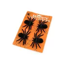 Halloween pók bársonyos - fekete (4 db-os csomagolás)