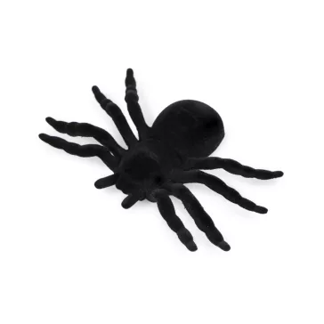 Halloween pók bársonyos - fekete (4 db-os csomagolás)