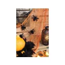Halloween pók bársonyos - fekete (4 db-os csomagolás)