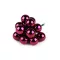 Mini karácsonyi gömbök dróton Ø2 cm - matt és fényes - 15 pink fény (12 db-os csomagolás)