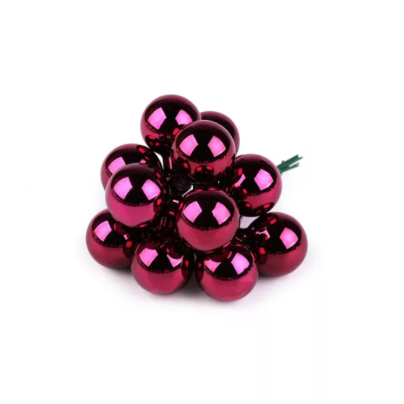 Mini karácsonyi gömbök dróton Ø2 cm - matt és fényes - 15 pink fény (60 db-os csomagolás) Mini karácsonyi gömbök dróton Ø2 cm - matt és fényes - 15 pink fény (60 db-os csomagolás)