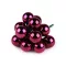 Mini karácsonyi gömbök dróton Ø2,5 cm - matt és fényes - 15 pink fény (12 db-os csomagolás)