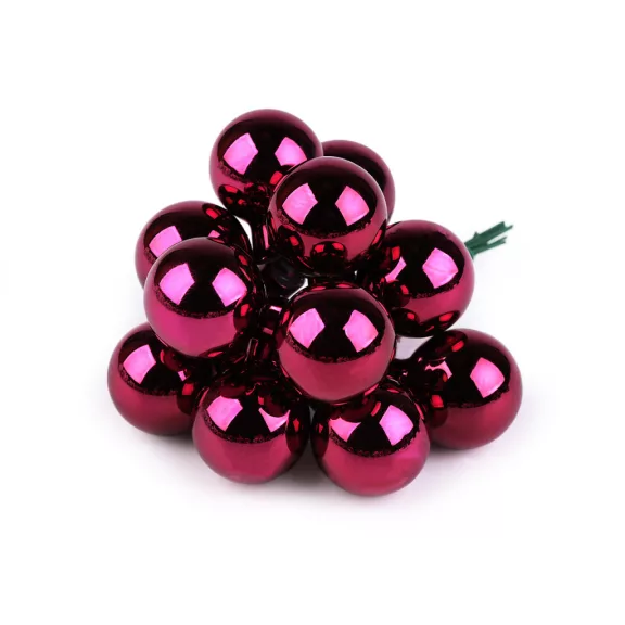 Mini karácsonyi gömbök dróton Ø2,5 cm - matt és fényes - 15 pink fény (60 db-os csomagolás) Mini karácsonyi gömbök dróton Ø2,5 cm - matt és fényes - 15 pink fény (60 db-os csomagolás)