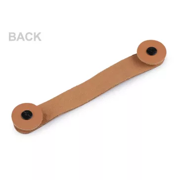   Bőr fül / fogantyú kosarakhoz és fedőkhöz, csavaros szegecs 2x15 cm - természetes barna (10 db-os csomagolás)
